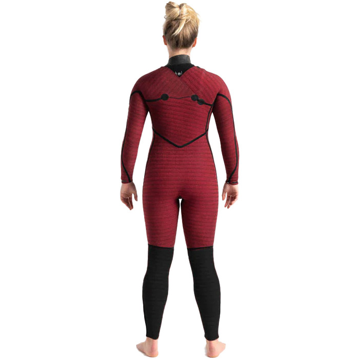 2023 C-Skins Womens ReWired 3/2mm GBS Chest Zip Wetsuit C-RW32WCZ - Raven Black / Ocean Blue